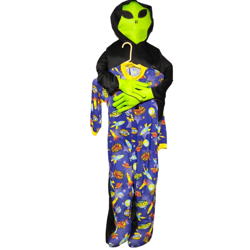 Spirit Halloween Close Encounter Alien Abduction Costume Kids OS Blue Black